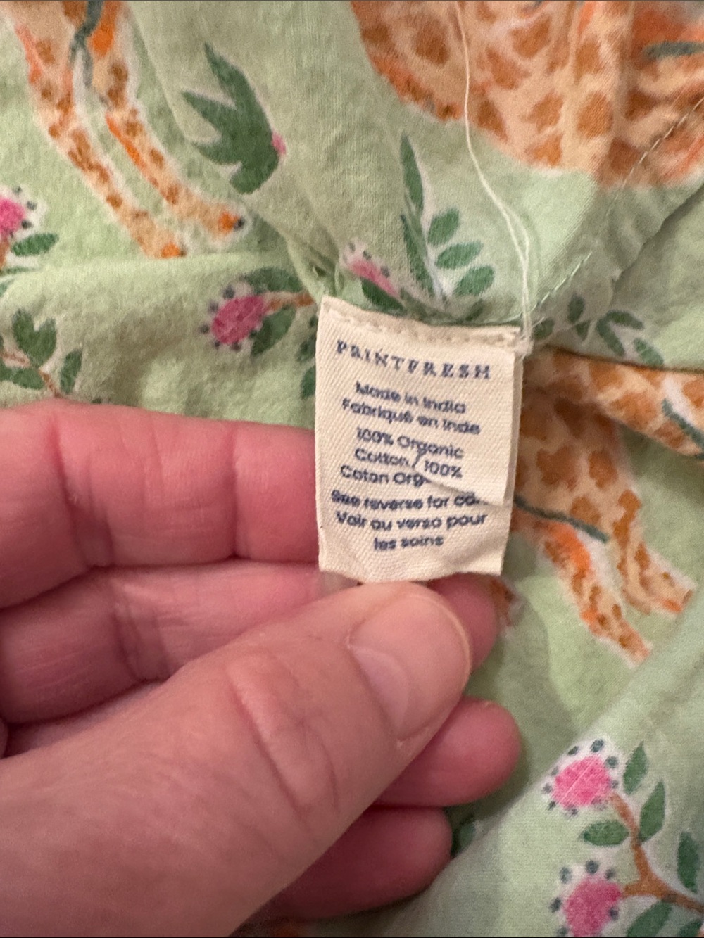 Printfresh Mint Shirt with Orange Giraffe and Pink Floral Print - Picture 5 of 5